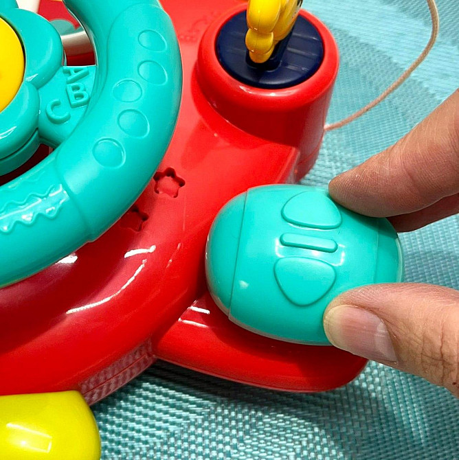 Руль інтерактивний музичний Limo Toy Автотренажер українською мовою кріпиться на коляску/ліжечко Червоний (HB 0077) Чернігів - фото 7