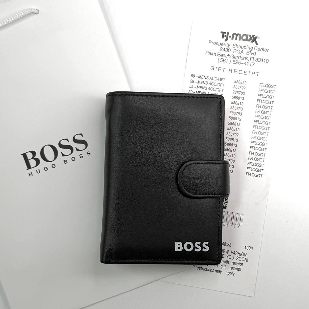 Мужской брендовый кошелек на застежке Boss (7702) Киев - изображение 5