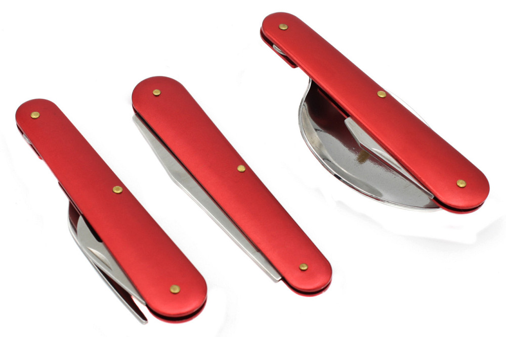 Туристичний столовий прилад F48 червоний Дніпро - фото 2