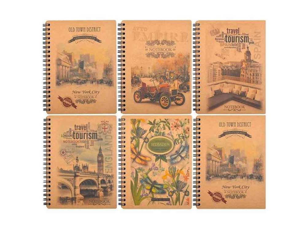 Записная книжка А5 на спир, KRAFT 144арк., 3 роз. KR5144 ТМ ОФОРТ Solmir Киев - изображение 1
