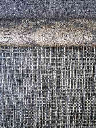 Обои виниловые на флизелине AS creation Perfect 1.06Х10 в клетку соломка структурные черные с желтым Киев