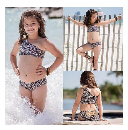 Детский раздельный купальник с повязкой леопардовый Киев - изображение 2