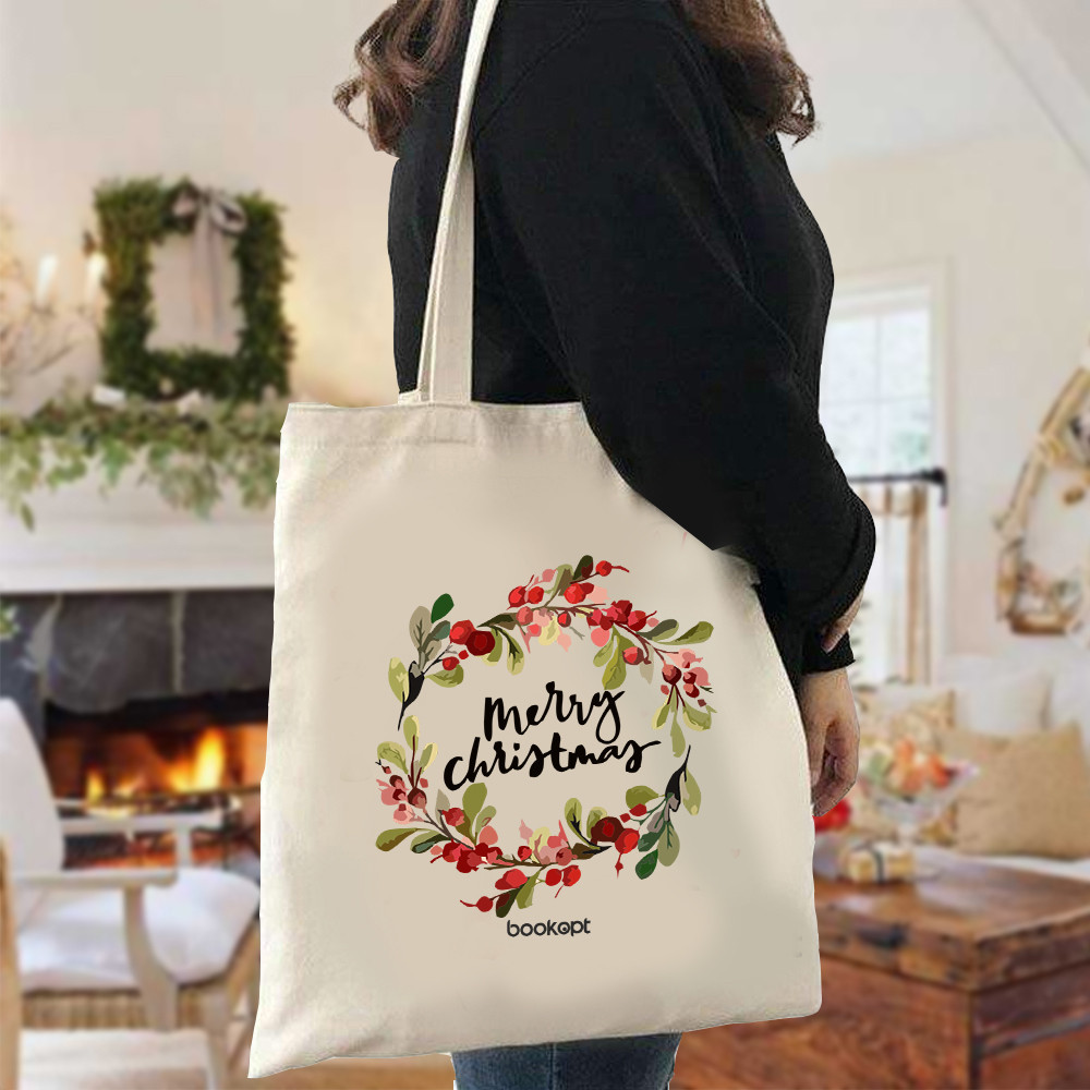 Екошопер BookOpt BK4018 Merry Christmas бежевий Киев - изображение 7