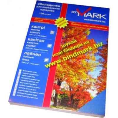 Обкладинка для палітурки bindMARK карт. Кантри А4 230г/м2 (100 шт.) т.-синяя (41724) Вінниця