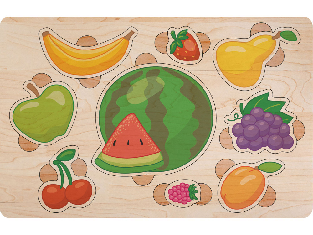 Дерев'яний пазл кольоровий Фрукти ягоди Киев - изображение 1