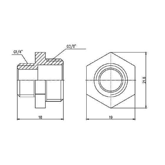 Ниппель редукционный Thermo Alliance Forte 3/8