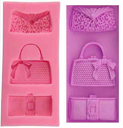 Молд силиконовый Сумки 105 на 50 мм розовый Киев