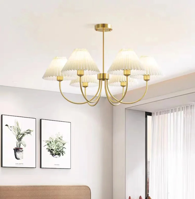 Світлодіодна люстра Дзвін cx911 (Золота) на 6 плафонів Київ - фото 2