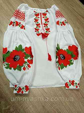 Вишиванка лляна з маками для дівчинки Кривий Ріг
