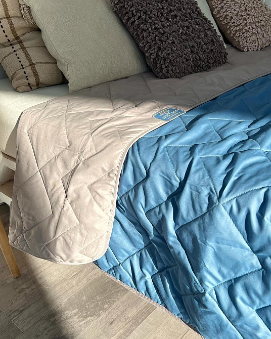 Покрывало IDEIA Izzy 240х260 см джинс-сірий (56861220) Черновцы - изображение 2