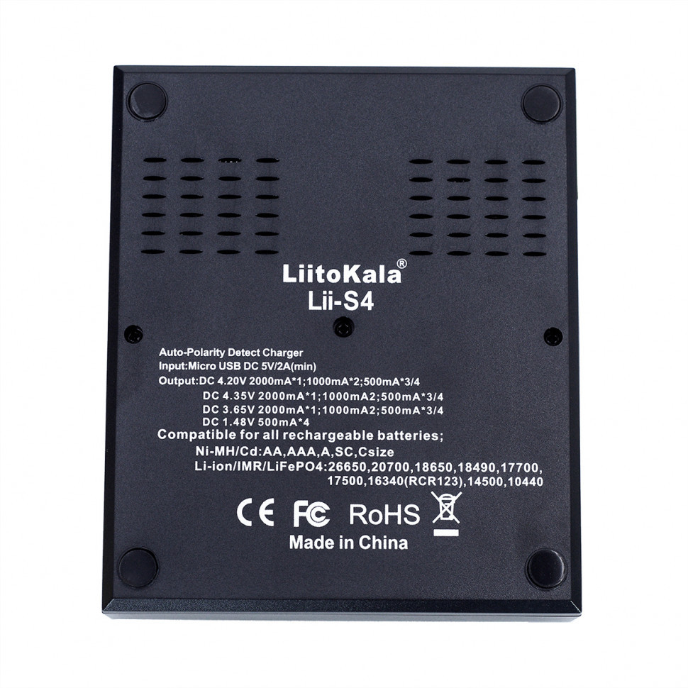 Зарядний пристрій Liitokala Lii-S4, 4 канала, Ni-Mh/Li-ion/LiFePo4, USB, LCD, Box Київ - фото 14