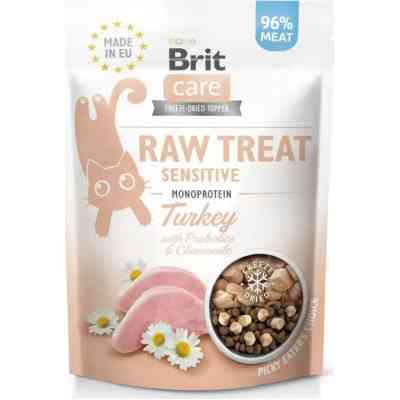 Лакомство для котов Brit Care Raw Treat Sensitive Freeze-dried 40 г - индейка (8595602569571) Винница