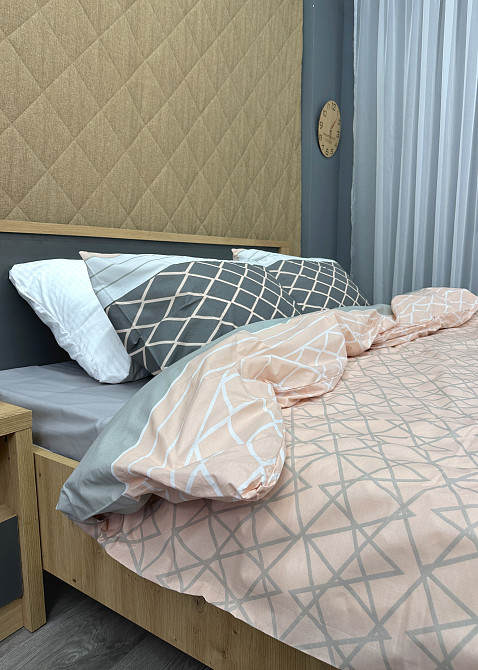 Комплект постельного белья Ранфорс, Decorator Cotton Collection Skagen Евро 220х200 персиковый с серым (88-124) Киев - изображение 7