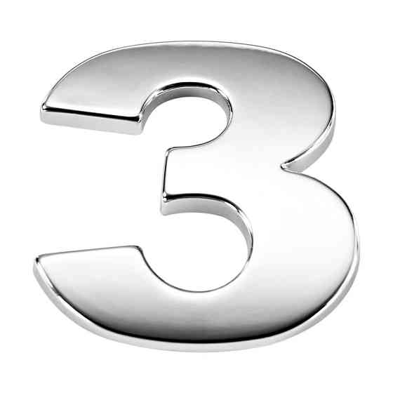 Наклейка 3 см Цифра 3 Київ