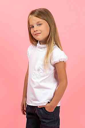 Блуза дитяча, біла топ Крохатушка одяг Київ