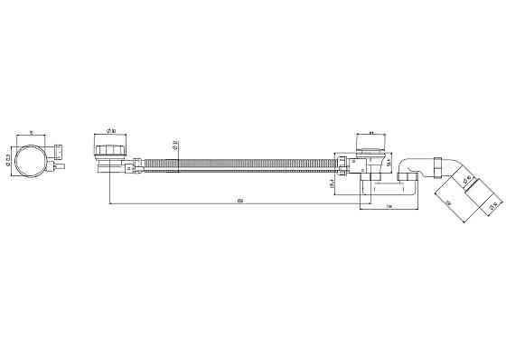 Сифон для ванни Koer BD-04-01 1 1/2'' напівавтомат з переливом, без ревізії   ( KR5442 ) 38990 Харків