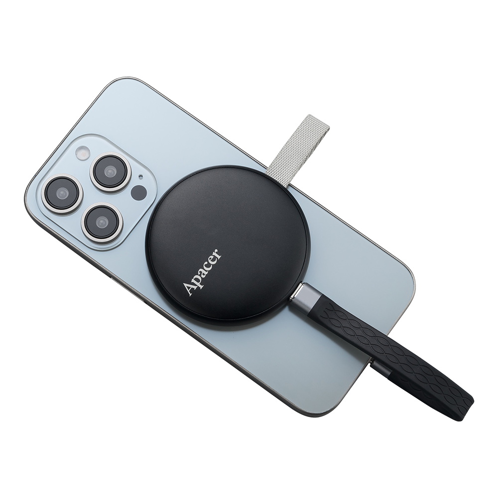 Портативний SSD Apacer Magnetic AS725 512 GB USB 3.2 Gen.2 Type-C MagSafe Black Київ - фото 4