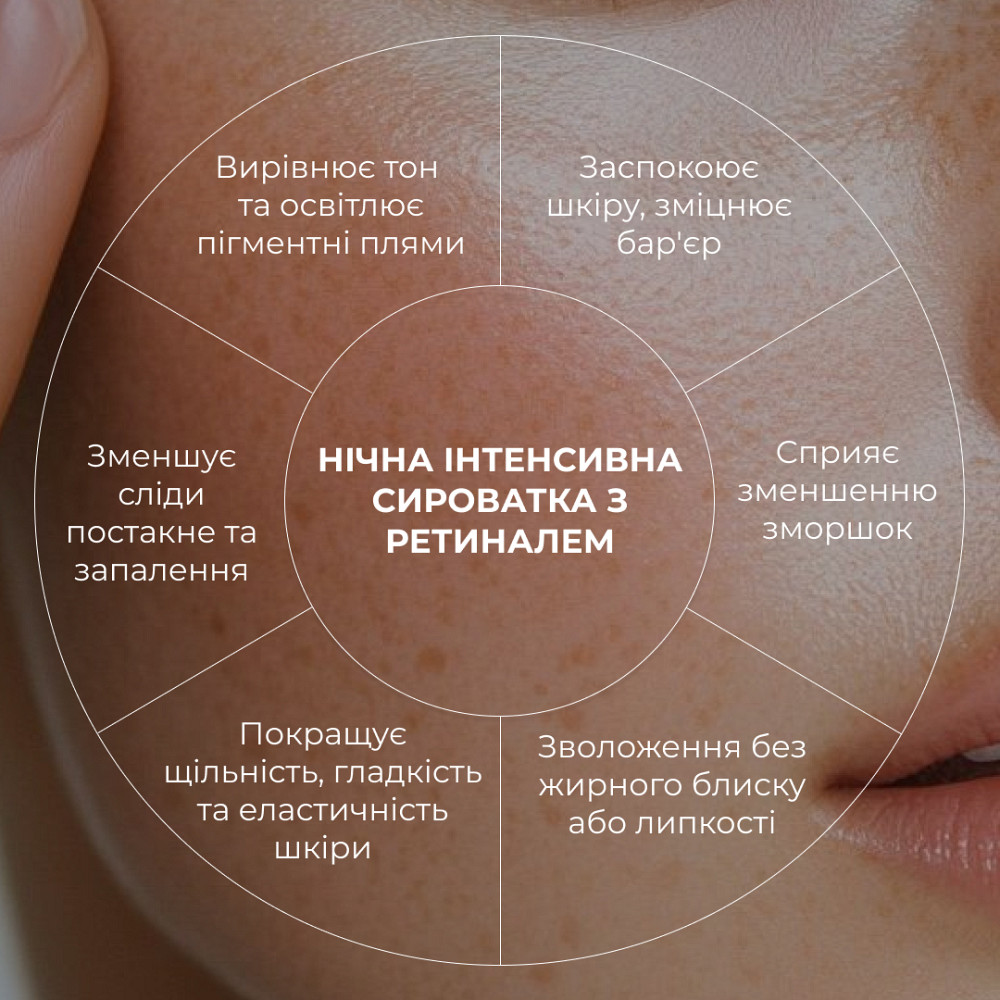 Нічна інтенсивна сироватка з ретиналем Night Intense Retinal Serum Hillary 30 мл Київ - фото 8