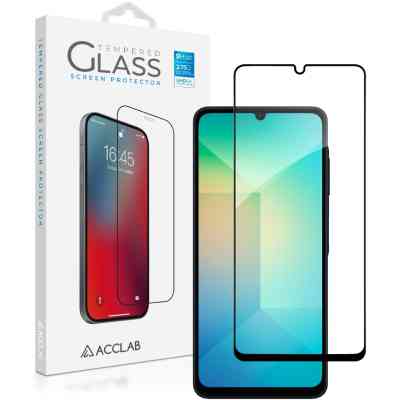 Скло захисне ACCLAB Full Glue Samsung A06 Black (1283126598814) Вінниця