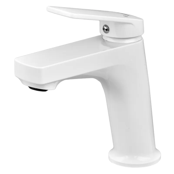 Смеситель для умывальника Plamix Lucas-001 SET White с подводом (PM0706) Киев