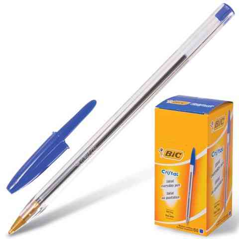 Ручка кулькова "BIC""Cristal" синя, шт Київ