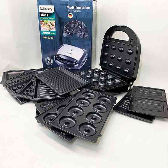 Вафельниця мультимейкер зі змінними формами, Притискний гриль для булочок і сендвічів LI-87 Івано-Франківськ