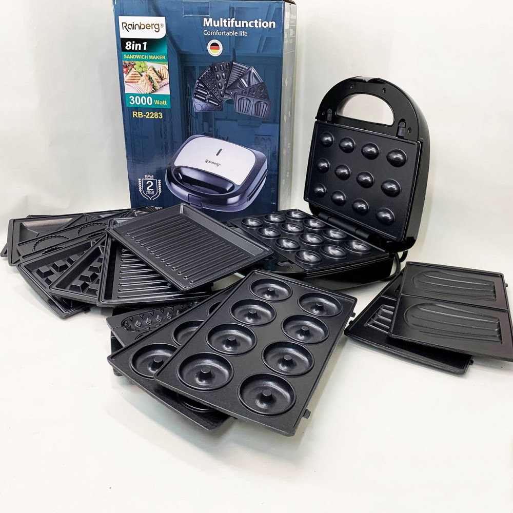 Вафельниця мультимейкер зі змінними формами, Притискний гриль для булочок і сендвічів LI-87 Івано-Франківськ - фото 4
