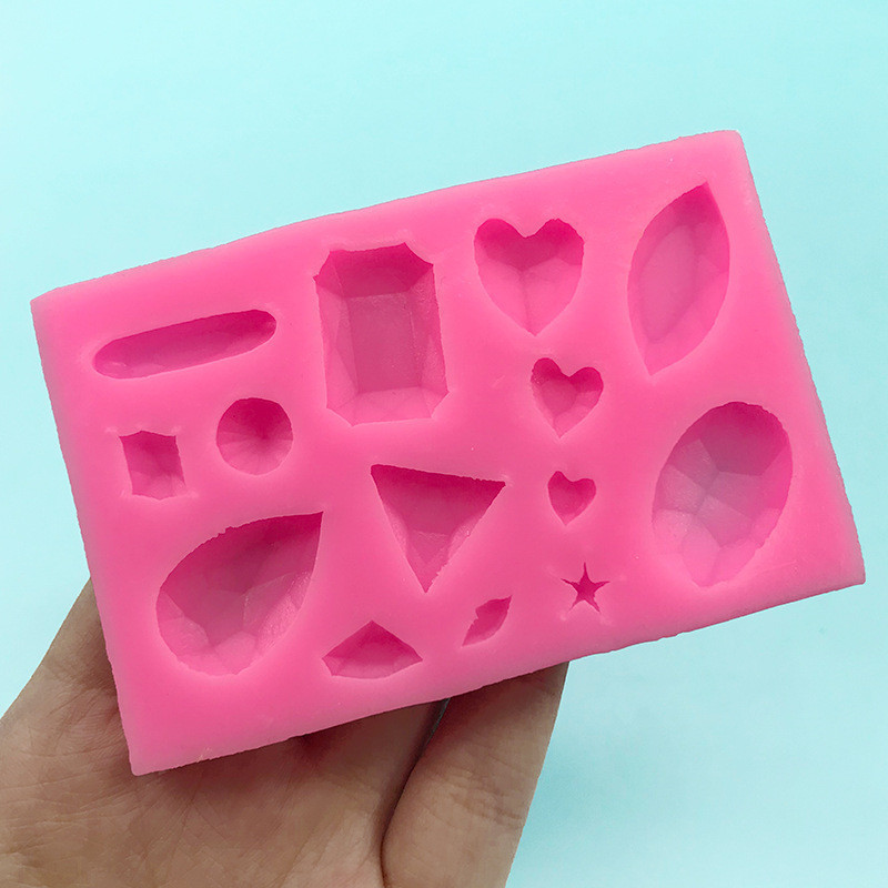 Молд силиконовый Бриллианты 96 на 63 мм розовый Киев - изображение 8