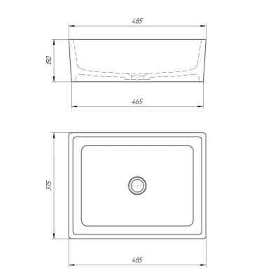 Раковина GRANADO Tolosa white gel (gbs1205g) Вінниця