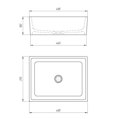 Раковина GRANADO Tolosa white gel (gbs1205g) Вінниця - фото 6