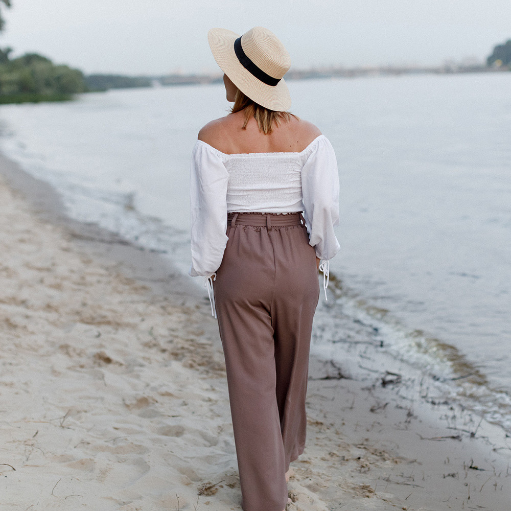 Широкі штани для вагітних з легкої тканини Київ - фото 3