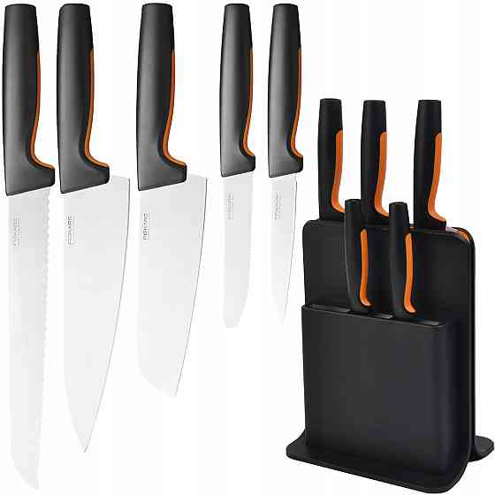 Кухонный Набор Ножей 5 предметов с пластиковым блоком Fiskars 