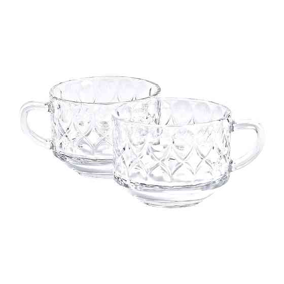 Набор чашек прозрачных 6 шт 270 мл стеклянных для чая, для кофе HP-YH-11 Киев