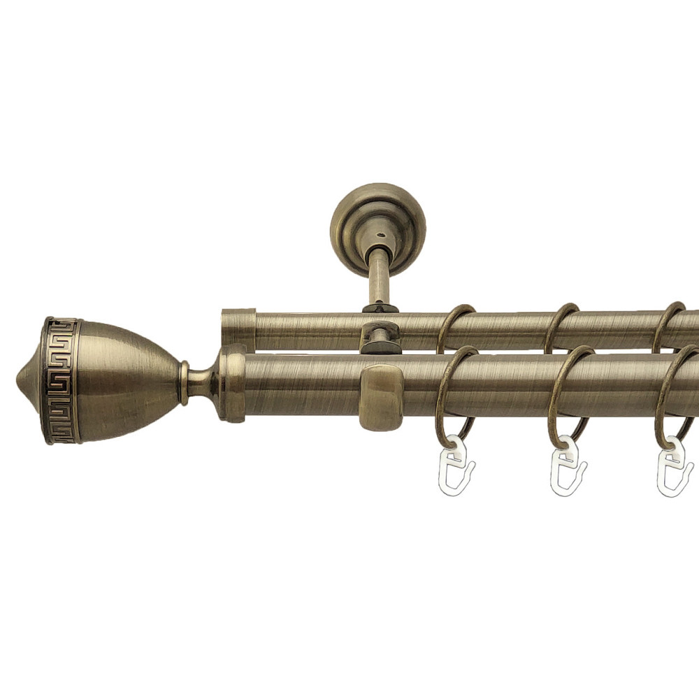 Карниз Orvit Афіна металевий дворядний відкритий Антик 25\16 мм 160 см (4290692) Львов - изображение 1