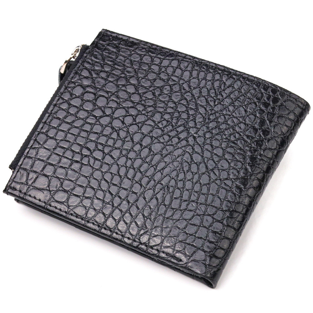 Мужской горизонтальный кошелек из натуральной фактурной кожи CANPELLINI 21504 Черный Киев - изображение 2