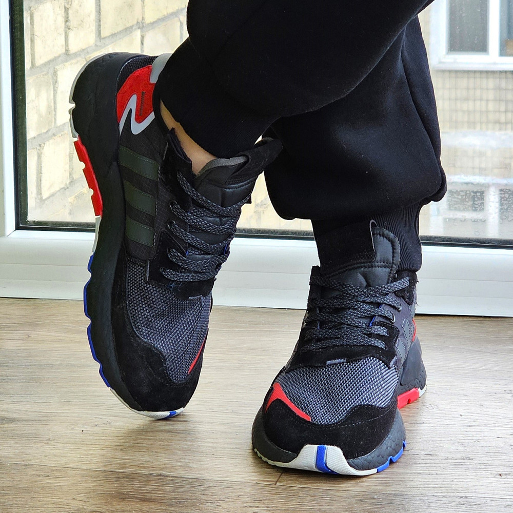 Літні Кросівки Adidas Jogger Сіточка Чорні Адідас Бігові Легкі (розміри: 41,42,43,44,45) Відеовідвід Дніпро - фото 8