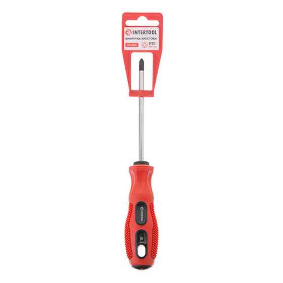 Викрутка хрестова, PZ1×100 мм, Cr-V INTERTOOL VT-3156 Київ
