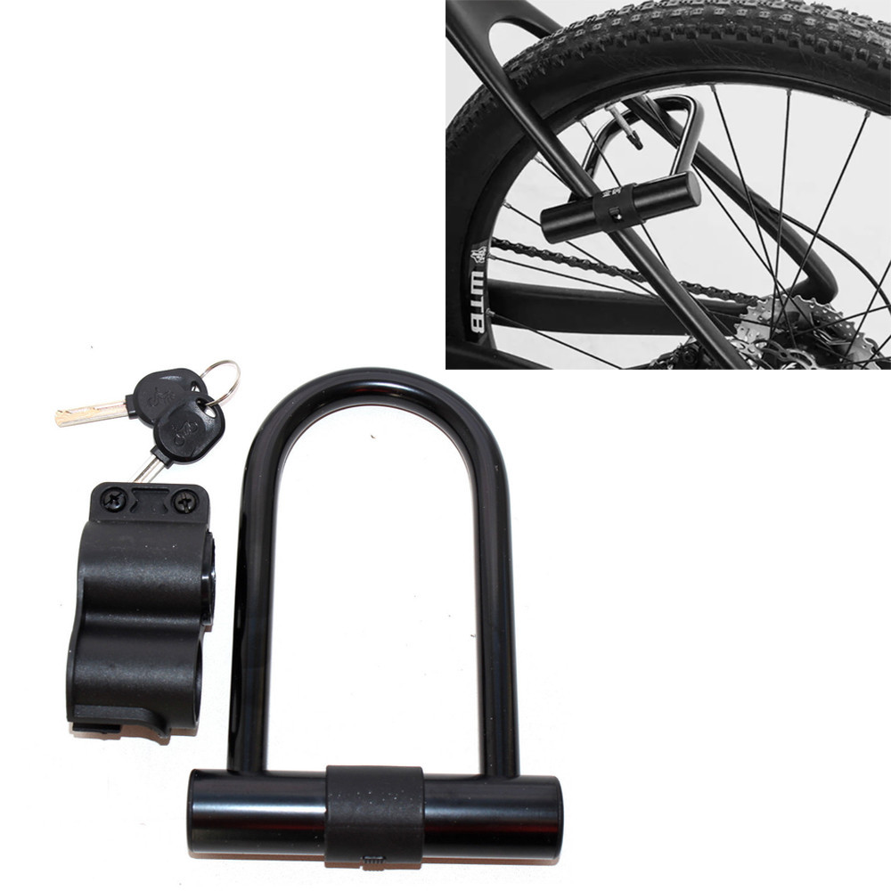 Замок на колесо велосипеда U-подібний JINJIAN SUO-004 на ключі, скоба 14 мм Бровари - фото 1