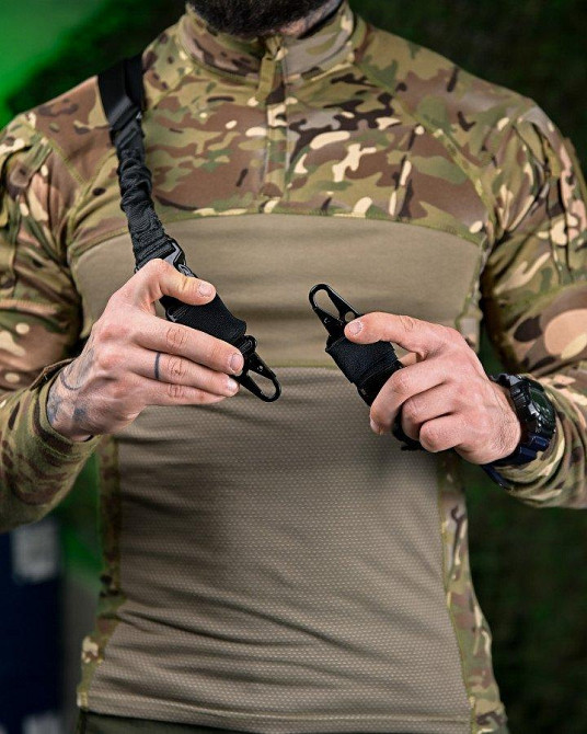 Двоточковий збройовий ремінь чорний ПП7605 Одеса - фото 2