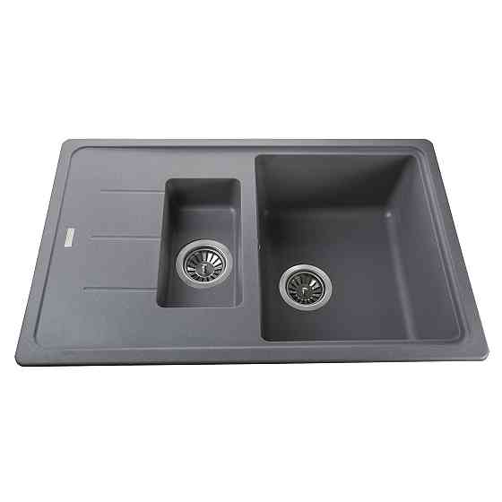 Гранітна мийка Globus Lux IZEO сірий металік 780x500мм-А0003 Киев