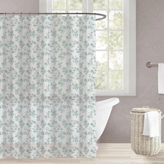 Шторка для ванной и душа 180x180 см водонепроницаемая,штора для душевой с пластиковыми крючками,прозрачная Каменец-Подольский