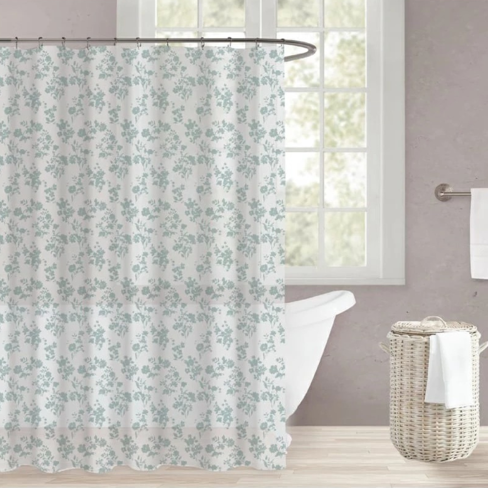 Шторка для ванної та душу 180x180 см водонепроникна, штора для душової з пластиковими гачками, прозора Кам'янець-Подільський - фото 4