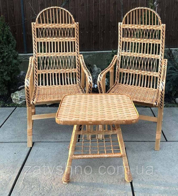 Мебель из лозы с высокими стульями Киев - изображение 4