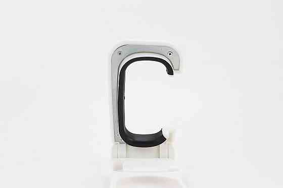 Кріплення велосипеда за колесо до стіни складане, пластмасово-металеве, біло-чорне HS-009В (без дюбелів) Київ