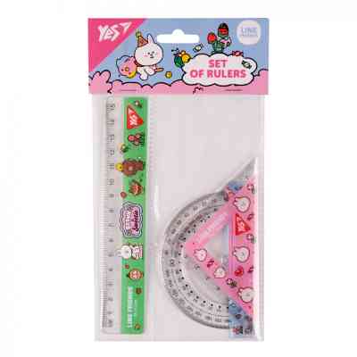 Линейка Yes набор Line friends, линейка 15 см (3 предмета) (370676) Винница