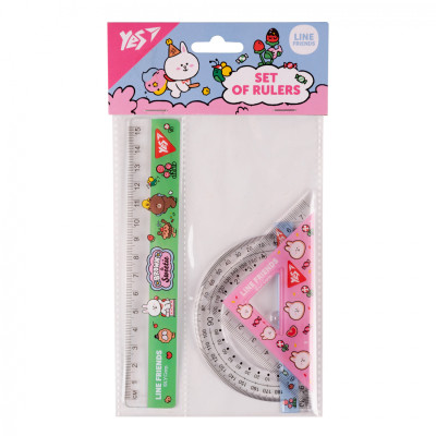 Лінійка Yes набір Line friends, лінійка 15 см (3 предмети) (370676) Вінниця - фото 1
