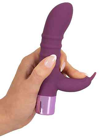 Вібратор із кліторальним стимулятором з 15 режимами вібрації Rabbit Vibe Sex Aura Київ