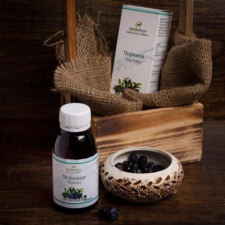 Натуральна домішка ДанікаФарм БАЖ Чорниця 100 мл Київ - фото 1