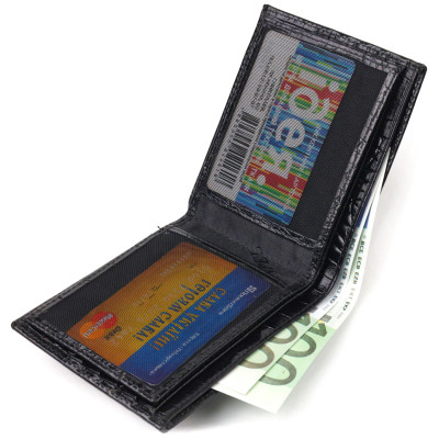 Гаманець Canpellini З натуральної шкіри Чорний (21582) Вінниця - фото 8