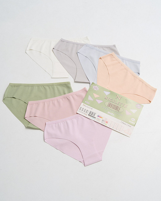 Набір жіночих трусиків-тижневик безшовні-7 шт Nicoletta 713171 Київ - фото 4
